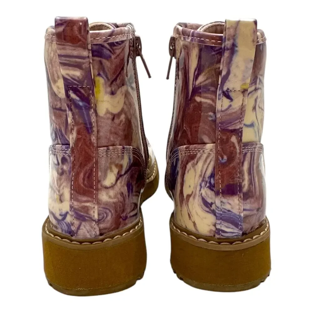 Steve Madden Joliviaa Boots Purple Marble 13